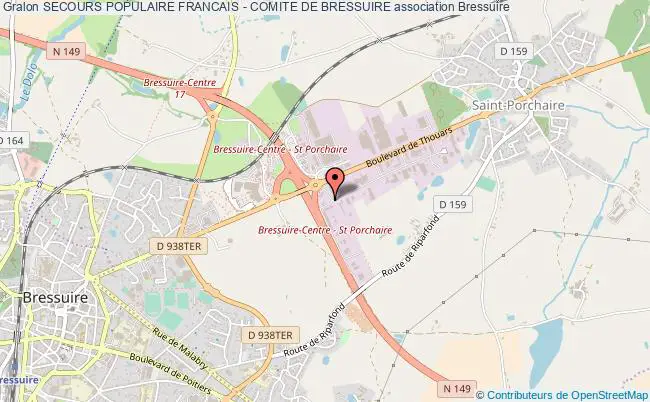 plan association Secours Populaire Francais - Comite De Bressuire Bressuire