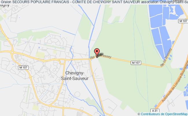 plan association Secours Populaire Francais - Comite De Chevigny Saint Sauveur Chevigny-Saint-Sauveur