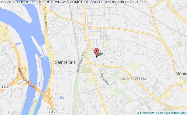 plan association Secours Populaire Francais Comite De Saint Fons Saint-Fons