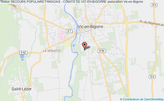 plan association Secours Populaire Francais - Comite De Vic-en-bigorre Vic-en-Bigorre