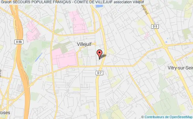 plan association Secours Populaire FranÇais - Comite De Villejuif Villejuif
