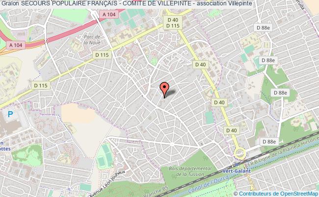 plan association Secours Populaire FranÇais - Comite De Villepinte - Villepinte