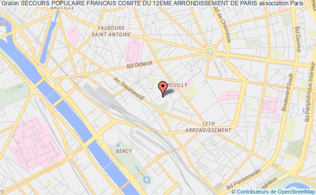 plan association Secours Populaire Francais Comite Du 12eme Arrondissement De Paris Paris