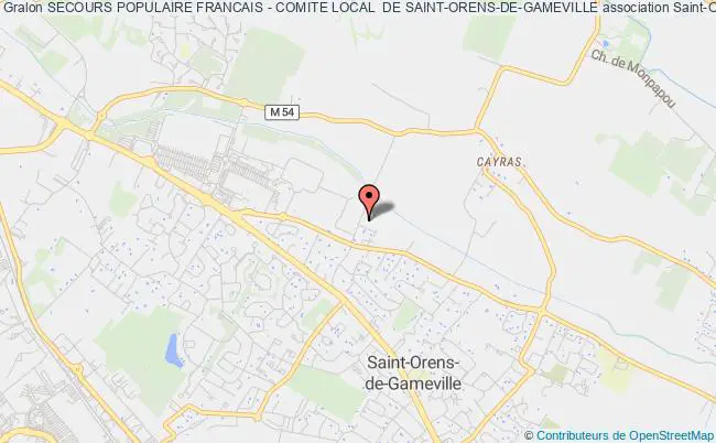 plan association Secours Populaire Francais - Comite Local  De Saint-orens-de-gameville Saint-Orens-de-Gameville
