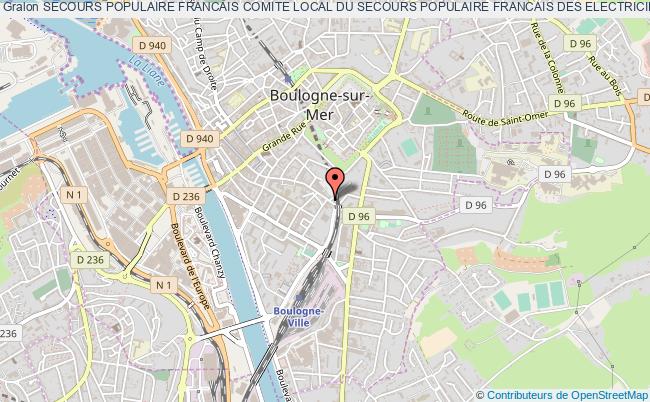 plan association Secours Populaire Francais Comite Local Du Secours Populaire Francais Des Electriciens Et Gaziers De Boulogne Sur Mer Boulogne-sur-Mer