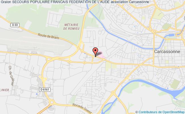 plan association Secours Populaire Francais Federation De L'aude Carcassonne