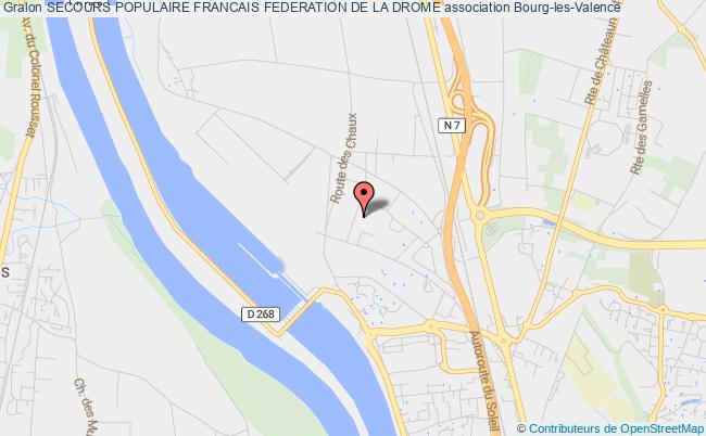 plan association Secours Populaire Francais Federation De La Drome Bourg-lès-Valence
