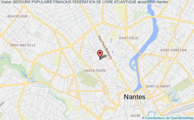 plan association Secours Populaire Francais Federation De Loire Atlantique Nantes