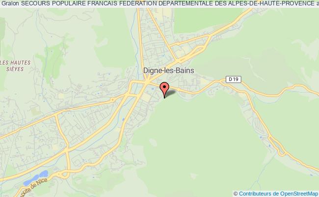 plan association Secours Populaire Francais Federation Departementale Des Alpes-de-haute-provence Digne-les-Bains