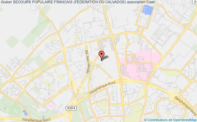 plan association Secours Populaire Francais (federation Du Calvados) Caen
