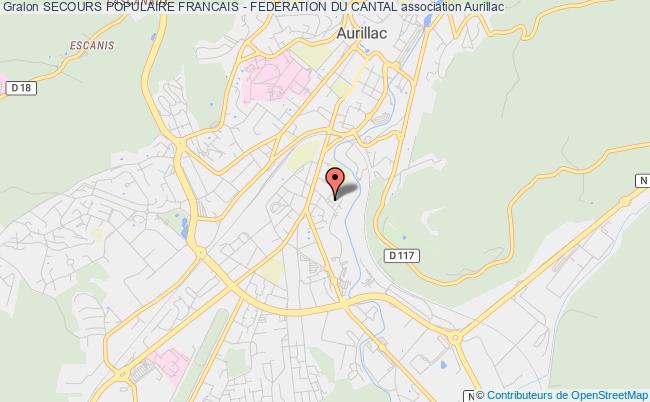 plan association Secours Populaire Francais - Federation Du Cantal Aurillac