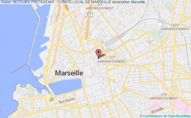 plan association Secours Protestant - ComitÉ Local De Marseille Marseille