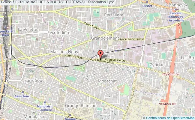plan association Secretariat De La Bourse Du Travail Lyon
