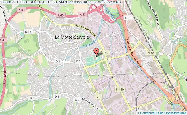 plan association Secteur Bouliste De Chambery La Motte-Servolex