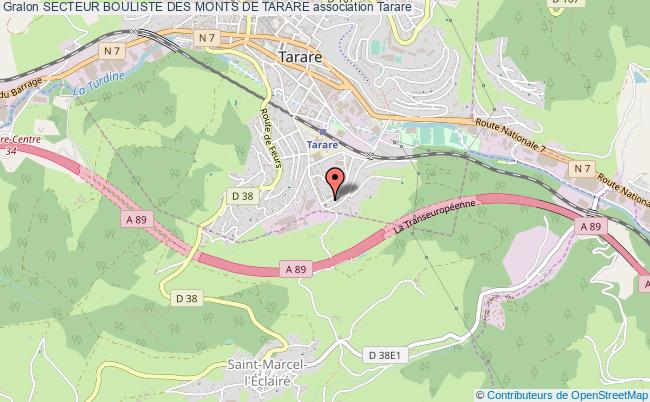 plan association Secteur Bouliste Des Monts De Tarare Tarare