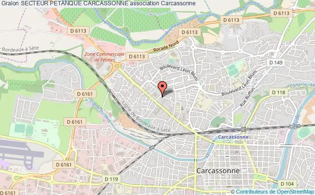 plan association Secteur Petanque Carcassonne Carcassonne