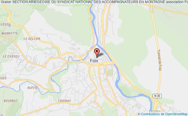 plan association Section Ariegeoise Du Syndicat National Des Accompagnateurs En Montagne Foix