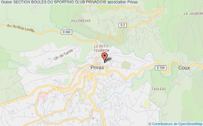 plan association Section Boules Du Sporting Club Privadois Privas