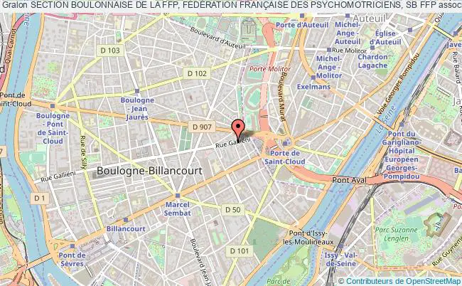 plan association Section Boulonnaise De La Ffp, FÉdÉration FranÇaise Des Psychomotriciens, Sb Ffp Boulogne-Billancourt