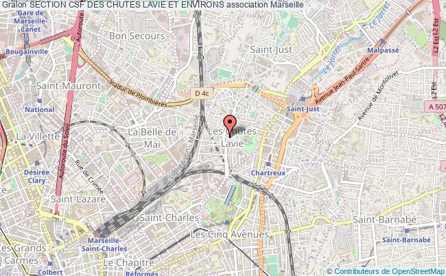 plan association Section Csf Des Chutes Lavie Et Environs Marseille 4e