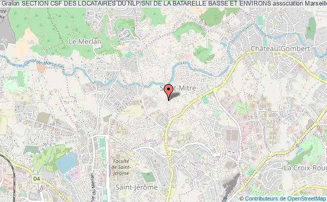 plan association Section Csf Des Locataires Du Nlp/sni De La Batarelle Basse Et Environs Marseille