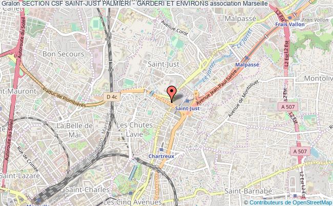plan association Section Csf Saint-just Palmieri - Garderi Et Environs Marseille