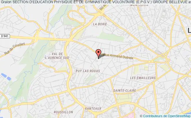 plan association Section D'education Physique Et De Gymnastique Volontaire (e.p.g.v.) Groupe Bellevue Limoges