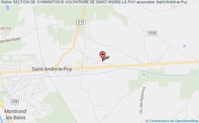 plan association Section De Gymnastique Volontaire De Saint-andre-le-puy Saint-André-le-Puy
