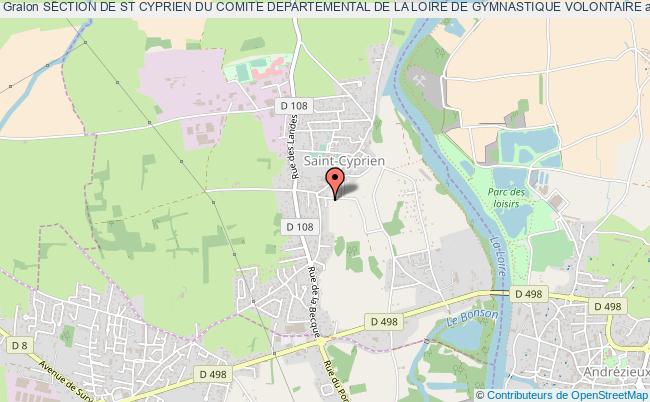 plan association Section De St Cyprien Du Comite Departemental De La Loire De Gymnastique Volontaire Saint-Cyprien