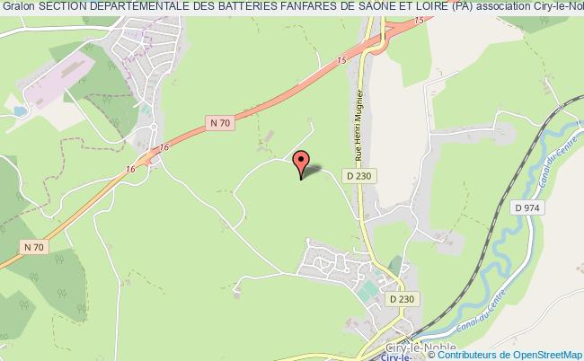 plan association Section Departementale Des Batteries Fanfares De Saone Et Loire (pa) Ciry-le-Noble