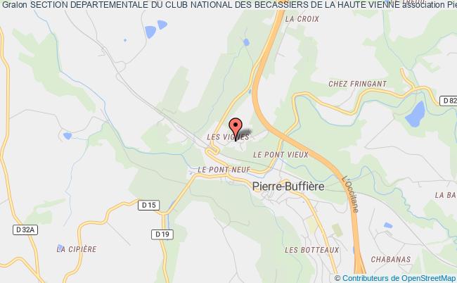 plan association Section Departementale Du Club National Des Becassiers De La Haute Vienne Pierre-Buffière