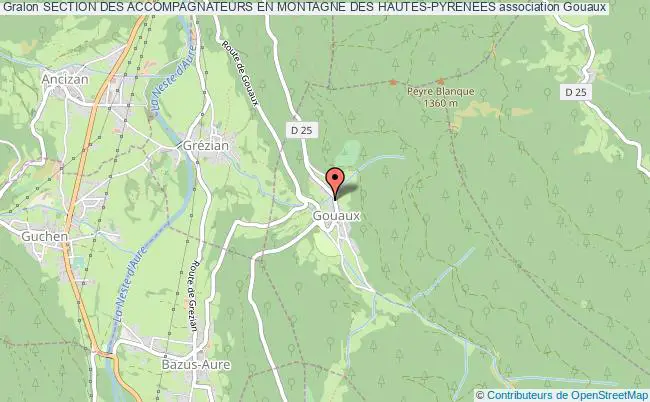 plan association Section Des Accompagnateurs En Montagne Des Hautes-pyrenees Gouaux