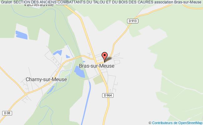 plan association Section Des Anciens Combattants Du Talou Et Du Bois Des Caures Bras-sur-Meuse