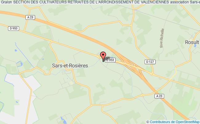 plan association Section Des Cultivateurs Retraites De L'arrondissement De Valenciennes Sars-et-Rosières