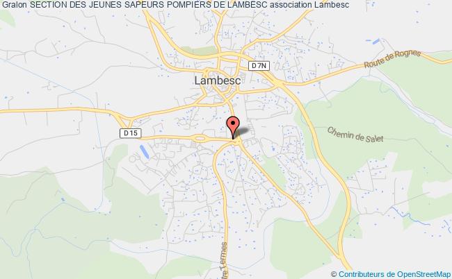 plan association Section Des Jeunes Sapeurs Pompiers De Lambesc Lambesc