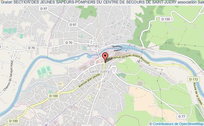 plan association Section Des Jeunes Sapeurs-pompiers Du Centre De Secours De Saint-juery Saint-Juéry