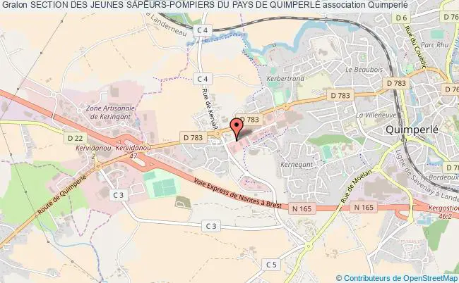 plan association Section Des Jeunes Sapeurs-pompiers Du Pays De QuimperlÉ Quimperlé