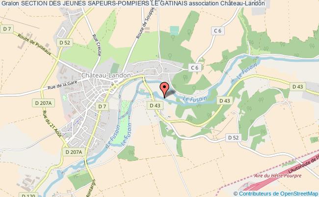 plan association Section Des Jeunes Sapeurs-pompiers Le Gatinais Château-Landon
