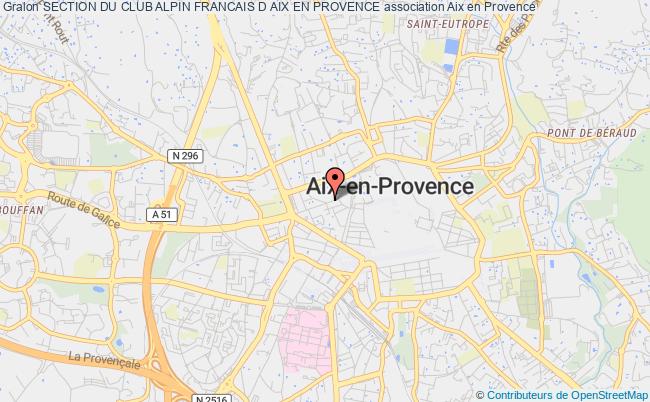 plan association Section Du Club Alpin Francais D Aix En Provence Aix-en-Provence