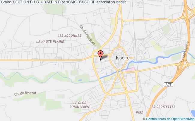 plan association Section Du Club Alpin Francais D'issoire Issoire