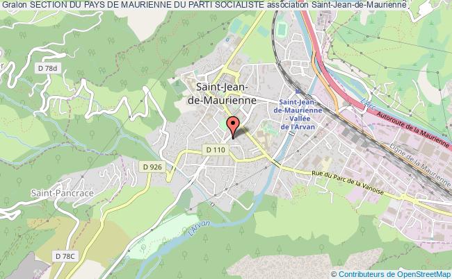 plan association Section Du Pays De Maurienne Du Parti Socialiste Saint-Jean-de-Maurienne