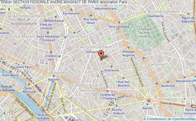 plan association Section Federale Andre Maginot De Paris Paris