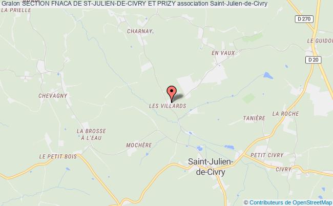 plan association Section Fnaca De St-julien-de-civry Et Prizy Saint-Julien-de-Civry