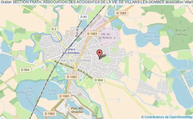 plan association Section Fnath, Association Des Accidentes De La Vie De Villars-les-dombes Villars-les-Dombes