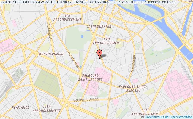 plan association Section Francaise De L'union Franco Britannique Des Architectes Paris