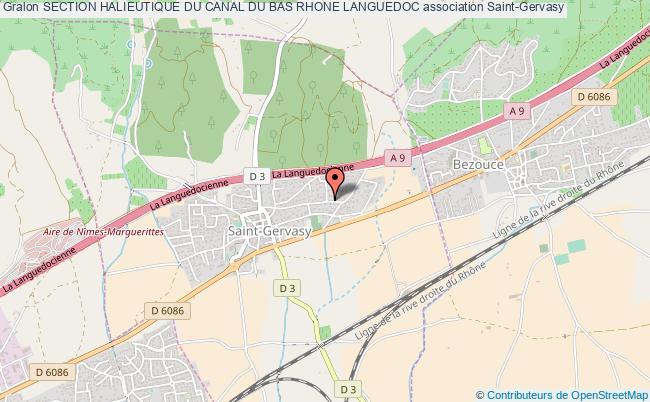 plan association Section Halieutique Du Canal Du Bas Rhone Languedoc Saint-Gervasy