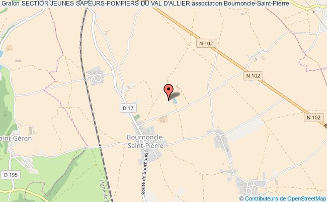 plan association Section Jeunes Sapeurs-pompiers Du Val D'allier Bournoncle-Saint-Pierre