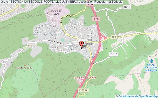 plan association Section La Bedoule Football Club (sbfc) Roquefort-la-Bédoule