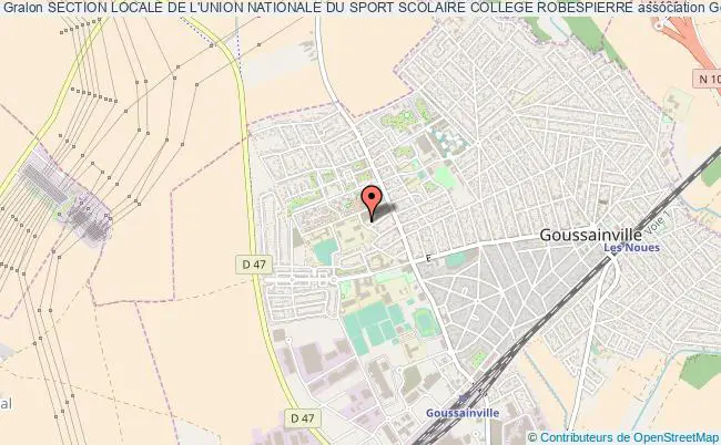 plan association Section Locale De L'union Nationale Du Sport Scolaire College Robespierre Goussainville