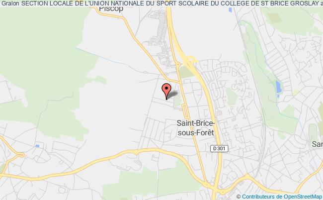 plan association Section Locale De L'union Nationale Du Sport Scolaire Du College De St Brice Groslay Saint-Brice-sous-Forêt
